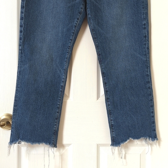 Loft Classic Medium Wash High Waist Slim Straight Leg Ankle Cropped Jeans 30/10 - Picture 3 of 15